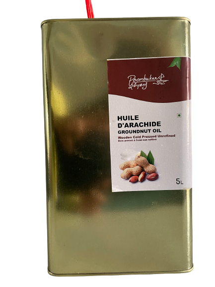 Poombukar Wooden Cold Pressed Unrefined Groundnut Oil